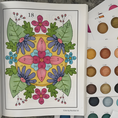 Color by Number Book for Adults and Kids