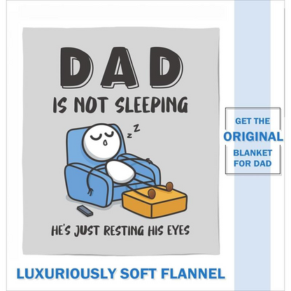 Gray Dad Is Not Sleeping blanket on couch